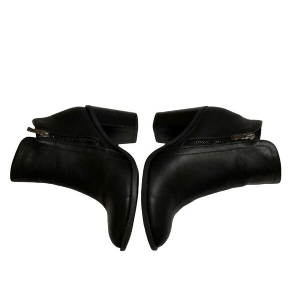 Top Moda Black Faux Leather Ankle Boots, 7 - Picture 5 of 16